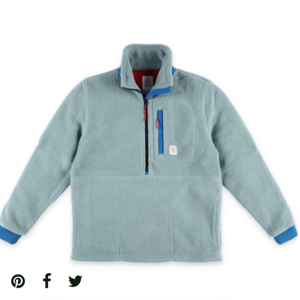 Topo Designs Blue Women’s Fleece Sweatshirt